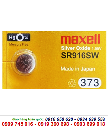 Maxell SR916SW-Pin 373, Pin Maxell SR916SW-373 silver oxide 1.55v (Xuất xứ Nhật)